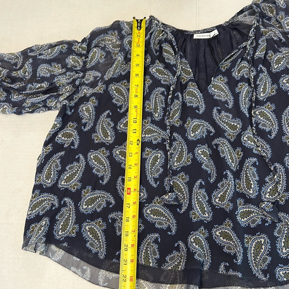 UNSUBSCRIBED SILK PAISLEY OVERSIZED BOHO BLOUSE SIZE 2 - Picture 14 of 16